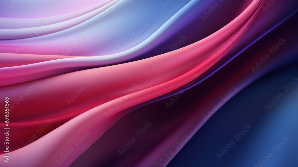 Fototapeta premium Abstract soft fabric smooth curve shape decorate textile background.