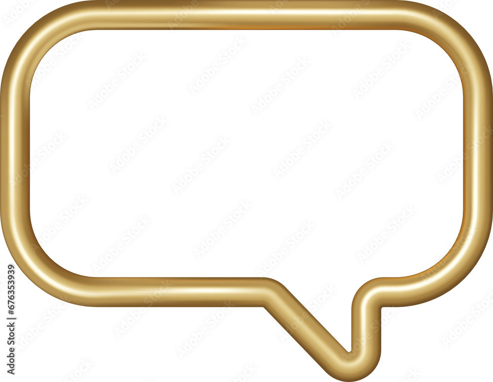 Golden Chat Bubble Golden Chat Bubble