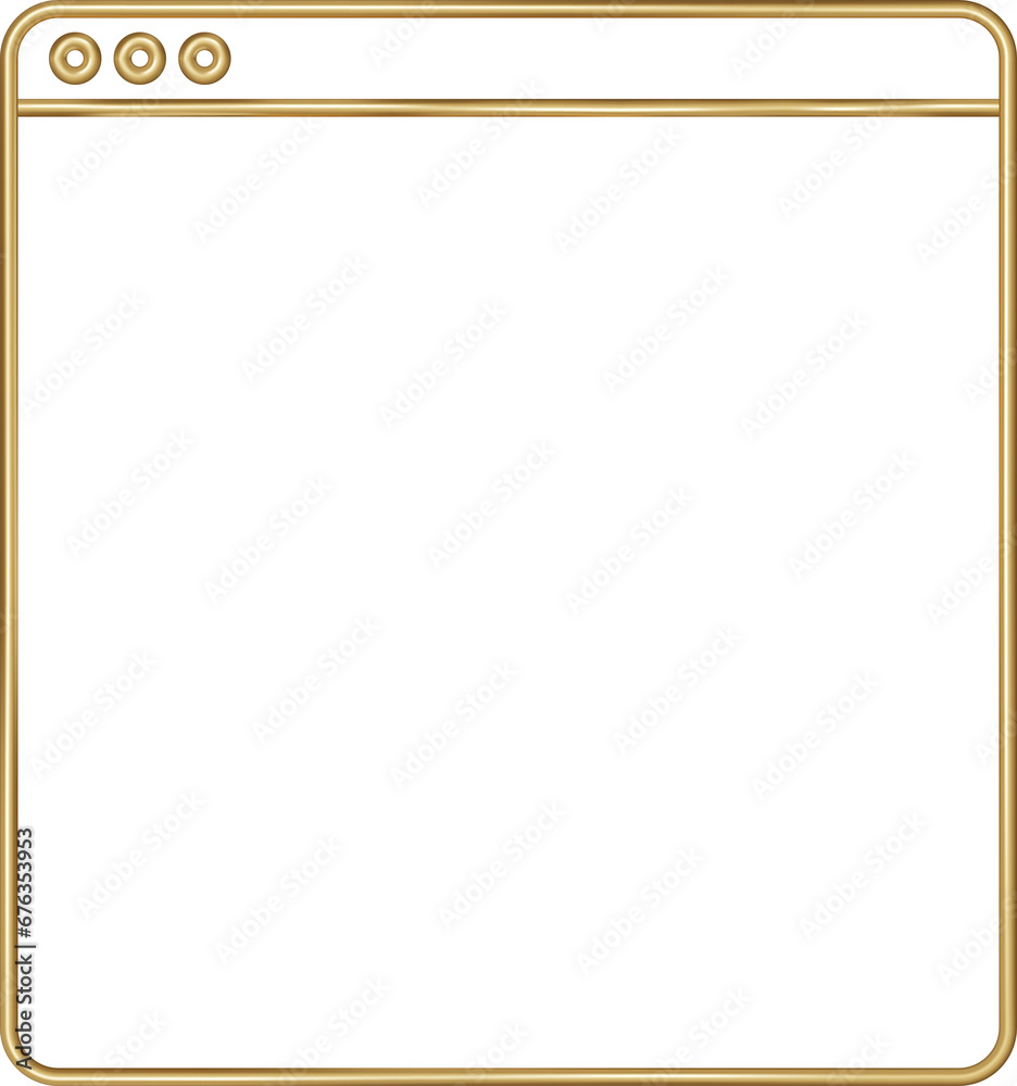 Obraz premium Golden Browser Frame