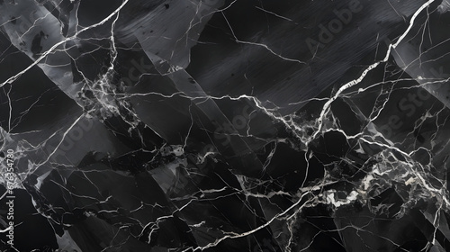 Black Forest granite is a high gloss polished stone. Textured of the Black marble background. Black Marquina texture marble slabs with high resolution. dark grey marbel for interior de. generative AI. photo