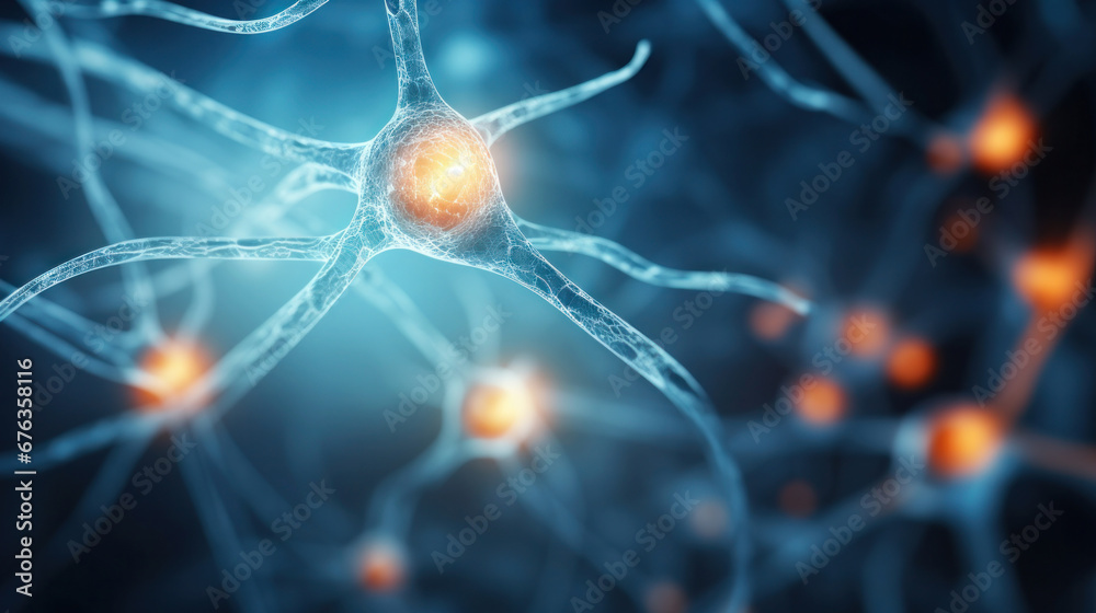 Graphics neuron of human nervous system. Graphics neuron of human nervous system.