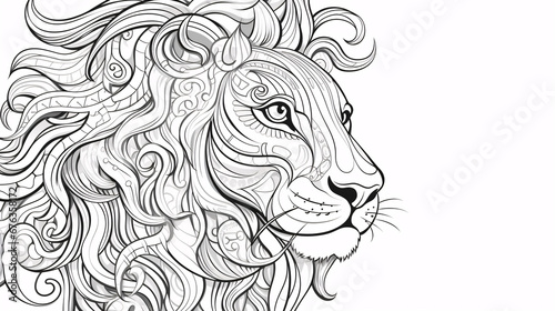 Lion Doodle Art, Showcasing Interesting and Playful Lion Illustrations.