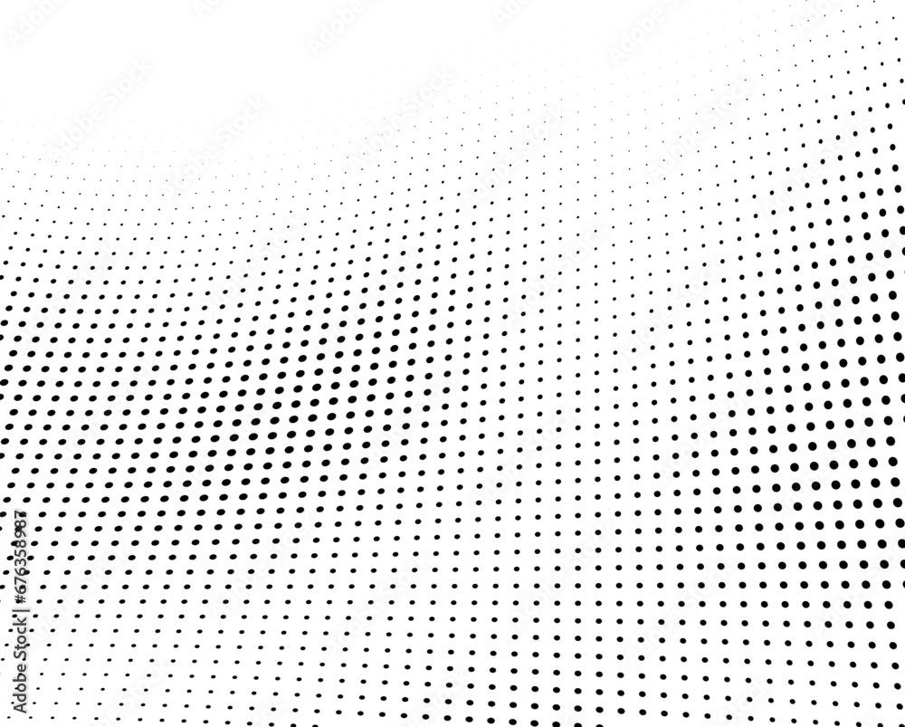 Abstract halftone wave dotted background. Futuristic twisted grunge pattern, dot, circles. Vector modern optical pop art texture for posters, business cards, cover, labels mock-up, stickers layout