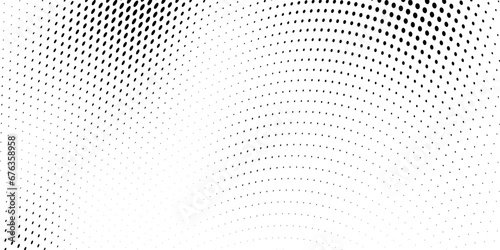 Abstract halftone wave dotted background. Futuristic twisted grunge pattern, dot, circles. Vector modern optical pop art texture for posters, business cards, cover, labels mock-up, stickers layout