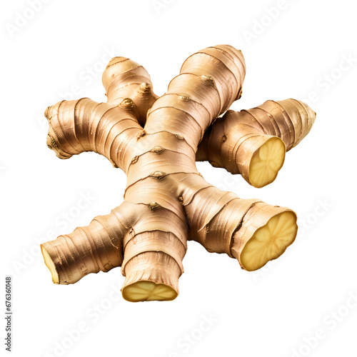 The Power of Nature: A Ginger Root’s Journey on transparent background,png