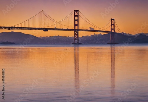 Golden Gateway: San Francisco's Sunrise Over the Bay.