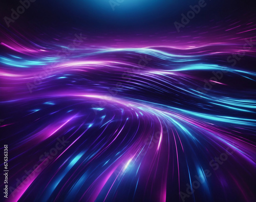 abstract background with waves and lights
