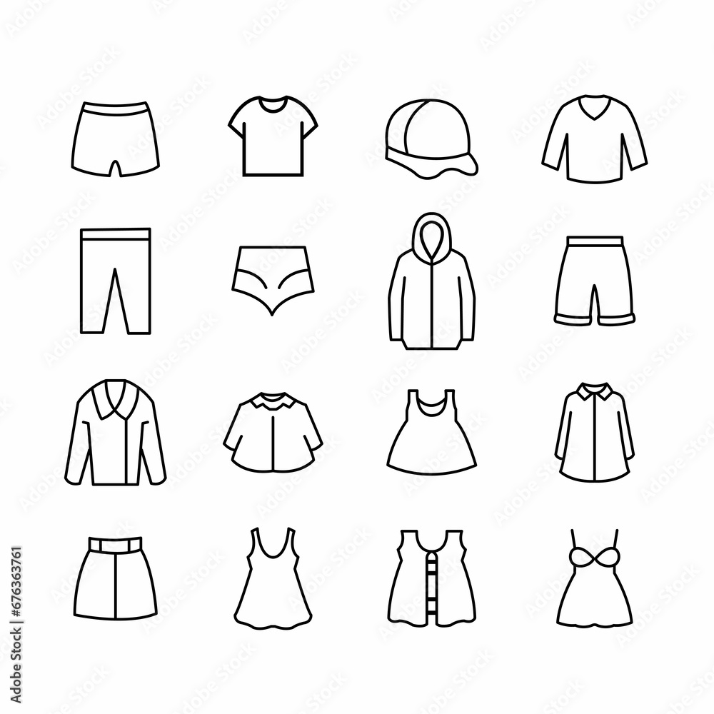 Cloth icon line art design with all files Cloth icon line art design with all files