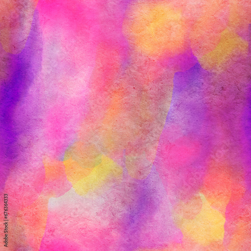 Abstract seamless pattern with watercolor spots. Hand-drawn illustration. © tiff20