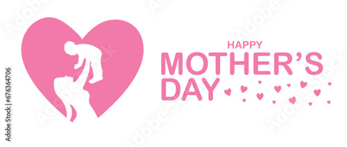 Happy Mother's Day. banner, Greeting card, poster