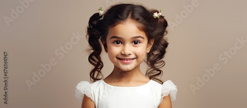 My daughter a happy and smiling child looked stunning in her white dress with her hair beautifully done thanks to the cosmetics she used People around admired her fashion sense as she walked