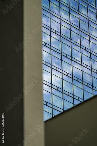 office building with glass windows