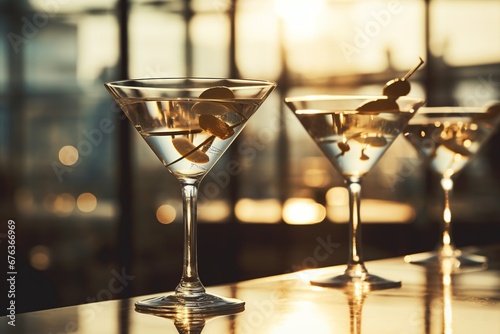 Wallpaper Mural Two cocktail Martini on sunset background. Torontodigital.ca