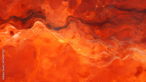 digital oil paint brush abstract background red orange marble texture. generative AI.