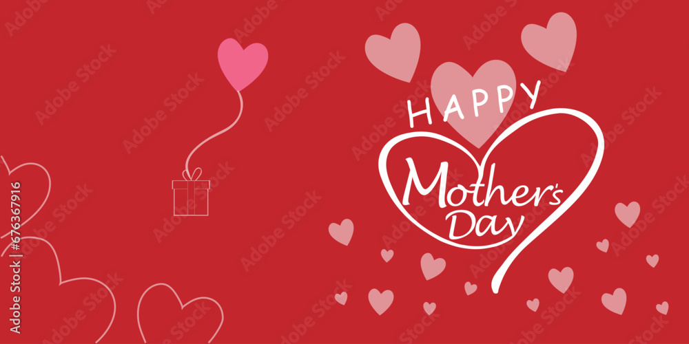 Happy Mother's Day. banner, Greeting card, poster