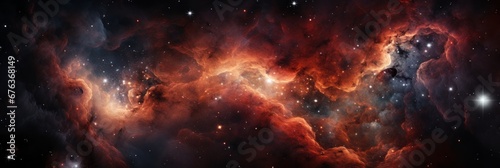 Vibrant space galaxy cloud illuminating night sky wonders of cosmos revealed through astronomy