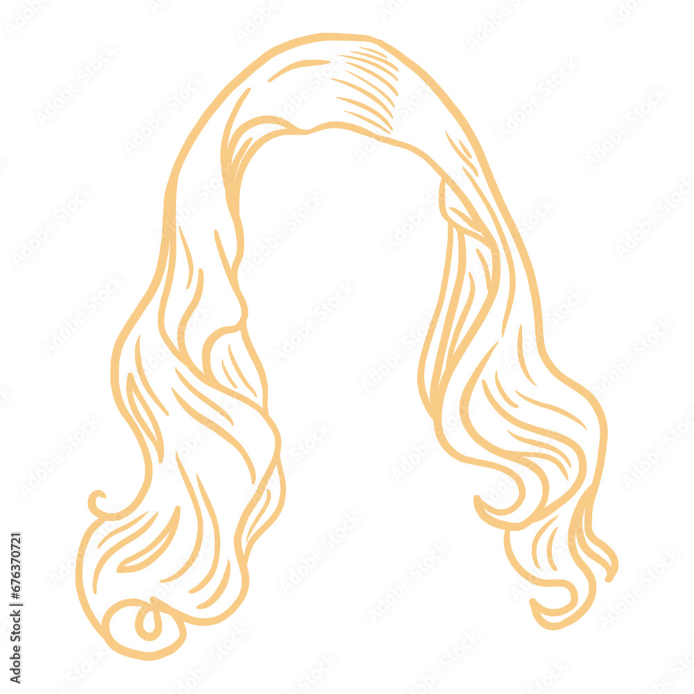 Classic Woman Hairstyle Drawing