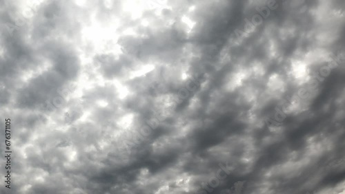 Altocumulus clouds fluffy clouds in the sky photo