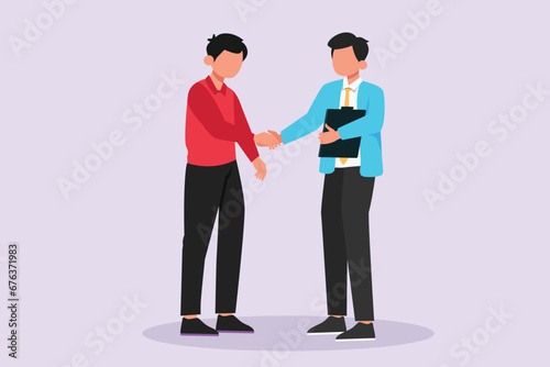 Diplomacy and embassy concept. Colored flat vector illustration isolated.