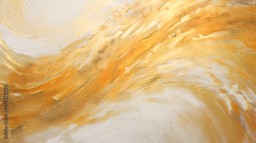 Golden swirl, artistic design. Painter uses vibrant paints to create these magic art, with addition golden glitters, lines. ART&GOLD marble Texture. generative AI.