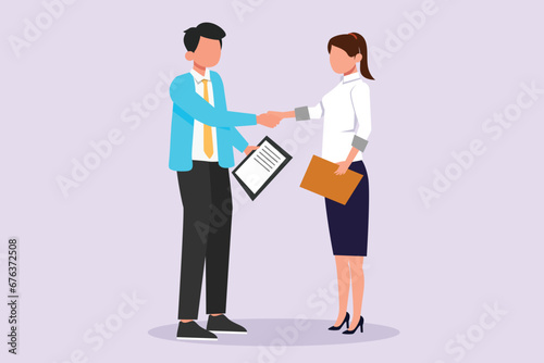 Diplomacy and embassy concept. Colored flat vector illustration isolated.