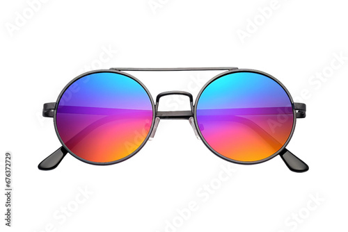Isolated Stylish Sunglasses Duo on Transparent Background, PNG, Generative Ai