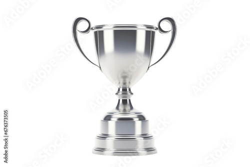 Silver Trophy on Transparent Background, PNG, Generative Ai