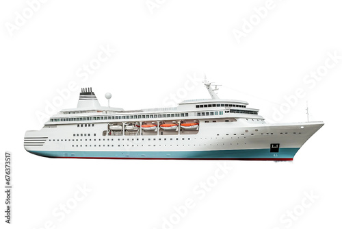 Big Cruise Ship on Transparent Background  PNG  Generative Ai
