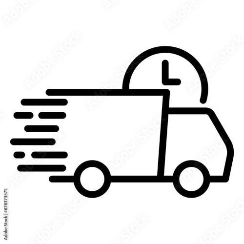 delivery fast line icons