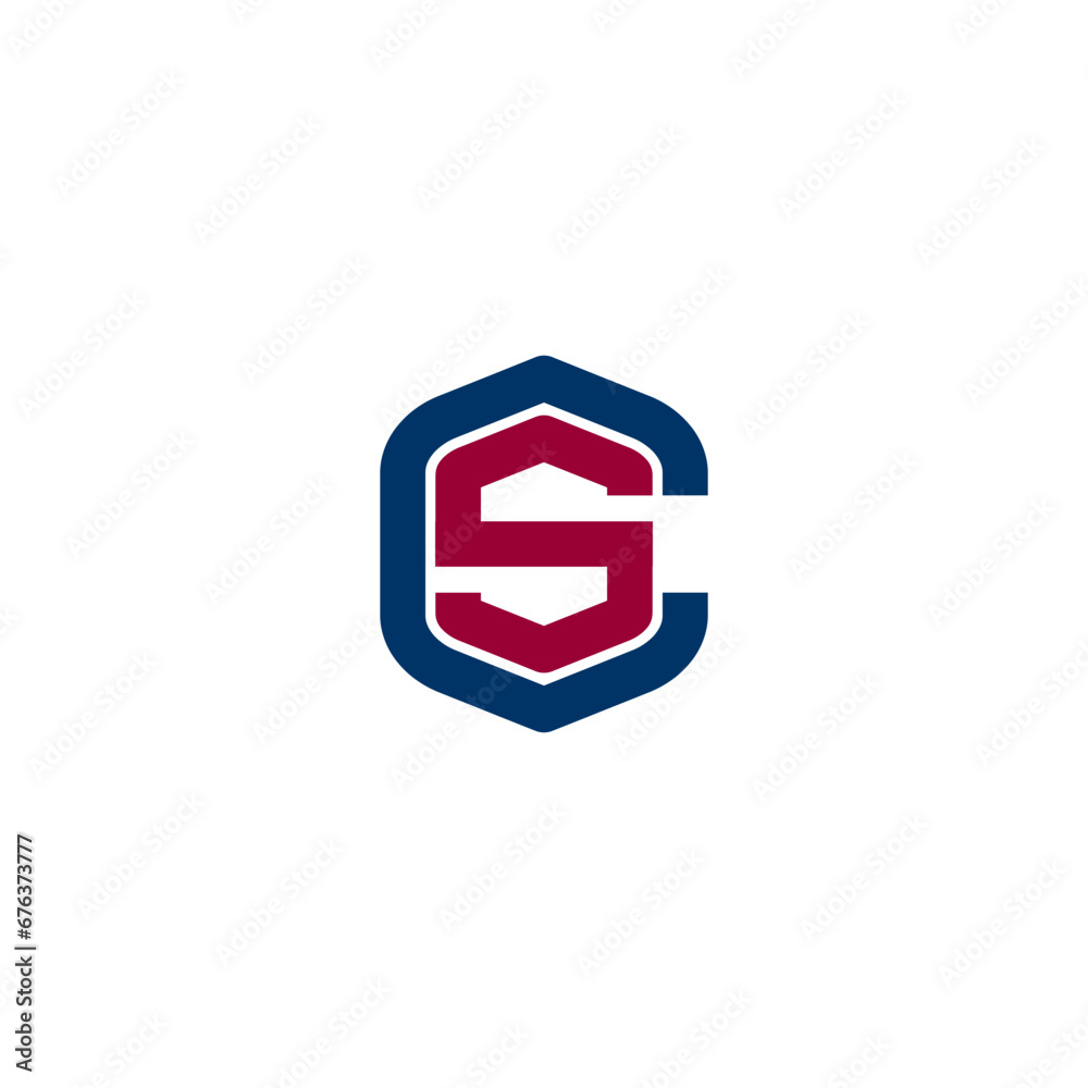 Letter C S sports typography logo design Letter C S sports typography logo design