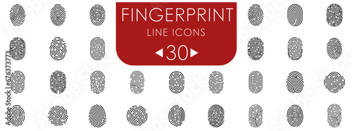 Set fingerprint scanning icon sign – stock Fingerprint scanning icon sign – stock vector 10 eps.