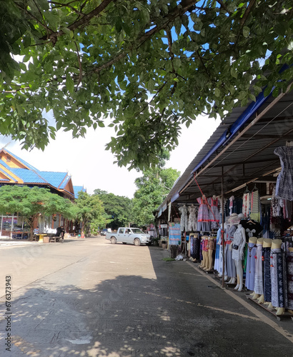 Restrooms and Shops in Mae Khachan hot springs in Chiang Rai Thailand