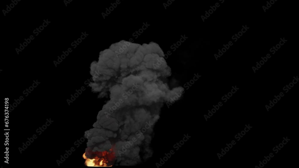 Black smoke slow 01 Visual Effects Element