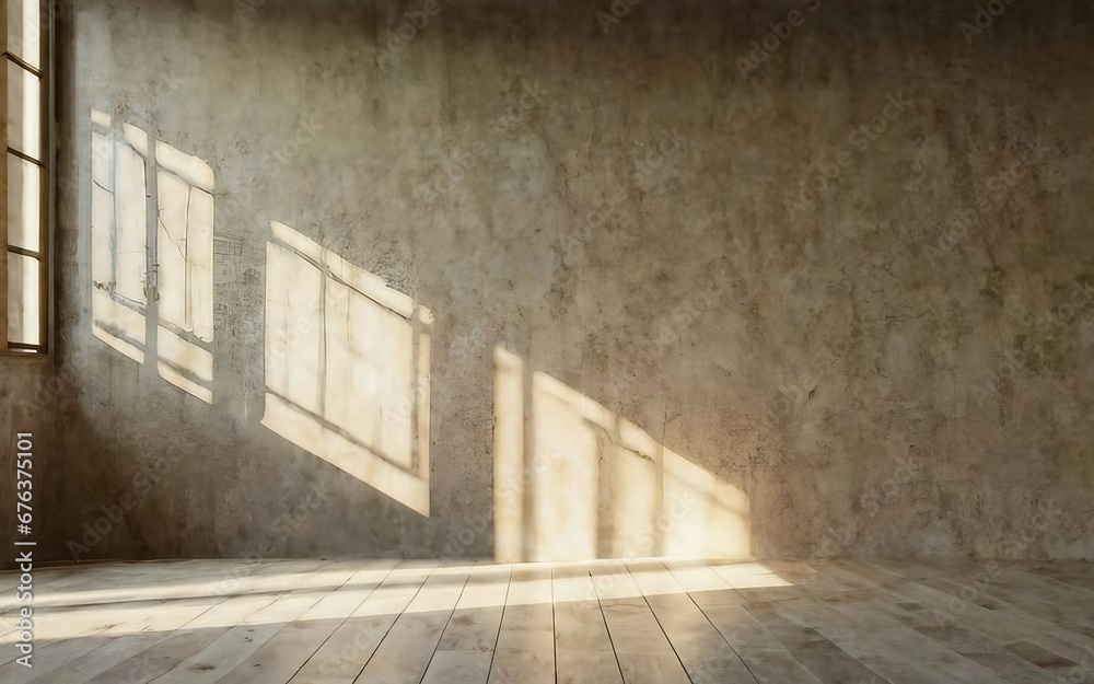 brown wall in an empty room with concrete floor brown wall in an empty room with concrete floor