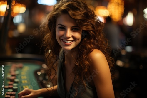  portrait of a woman in a casino