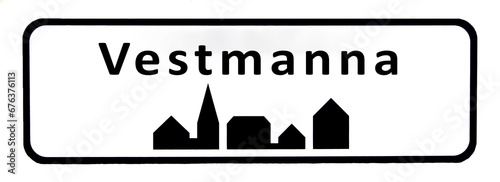 City sign of Vestmanna - Vestmanna Byskilt photo