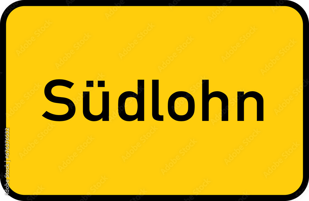 City sign of Südlohn - Ortsschild von Südlohn City sign of Südlohn - Ortsschild von Südlohn