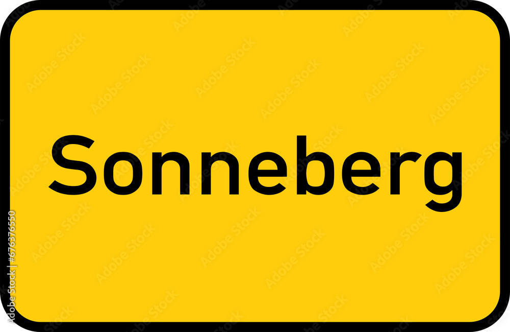 City sign of Sonneberg - Ortsschild von Sonneberg City sign of Sonneberg - Ortsschild von Sonneberg