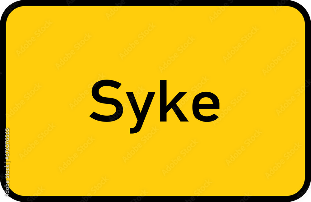 City sign of Syke - Ortsschild von Syke City sign of Syke - Ortsschild von Syke