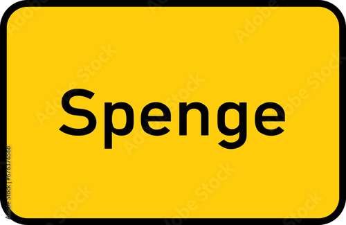 City sign of Spenge - Ortsschild von Spenge photo