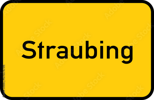 City sign of Straubing - Ortsschild von Straubing