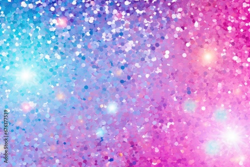 Abstract blue, purple and pink glitter lights background. Unicorn. Circle blurred bokeh. Romantic backdrop for Valentines day, womens day, holiday or event