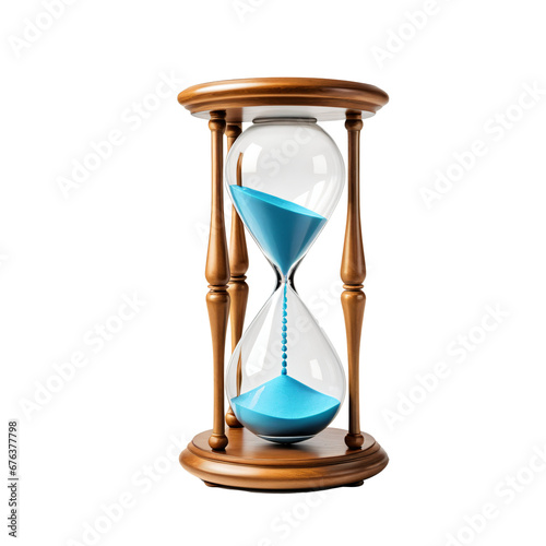 Timeless Elegance: An Isolated Hourglass on White Background on transparent background,png