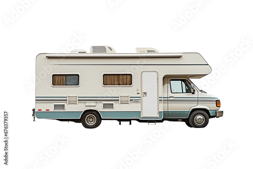 Rendering of an Isolated Recreational Vehicle in 8K on Transparent Background, PNG, Generative Ai