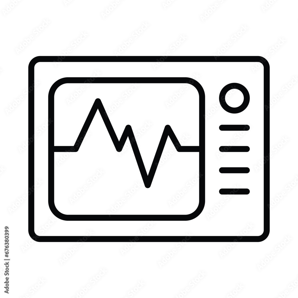 Heart monitor icon design, illustration design
