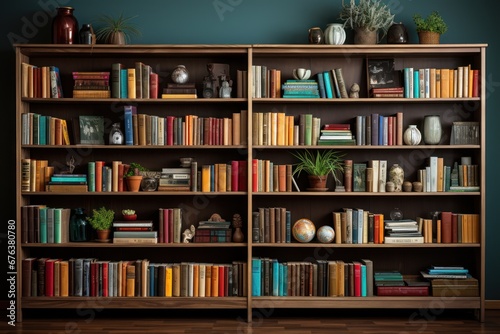 shelves with books