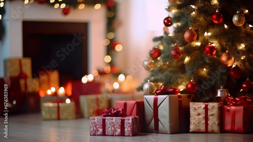 Gifts below the Christm photo