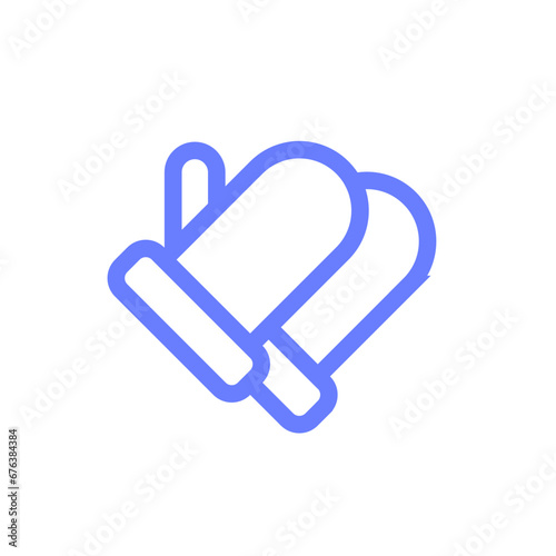 Winter glove line icon for your design