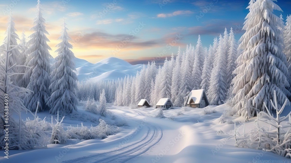 A picturesque winter wonder
