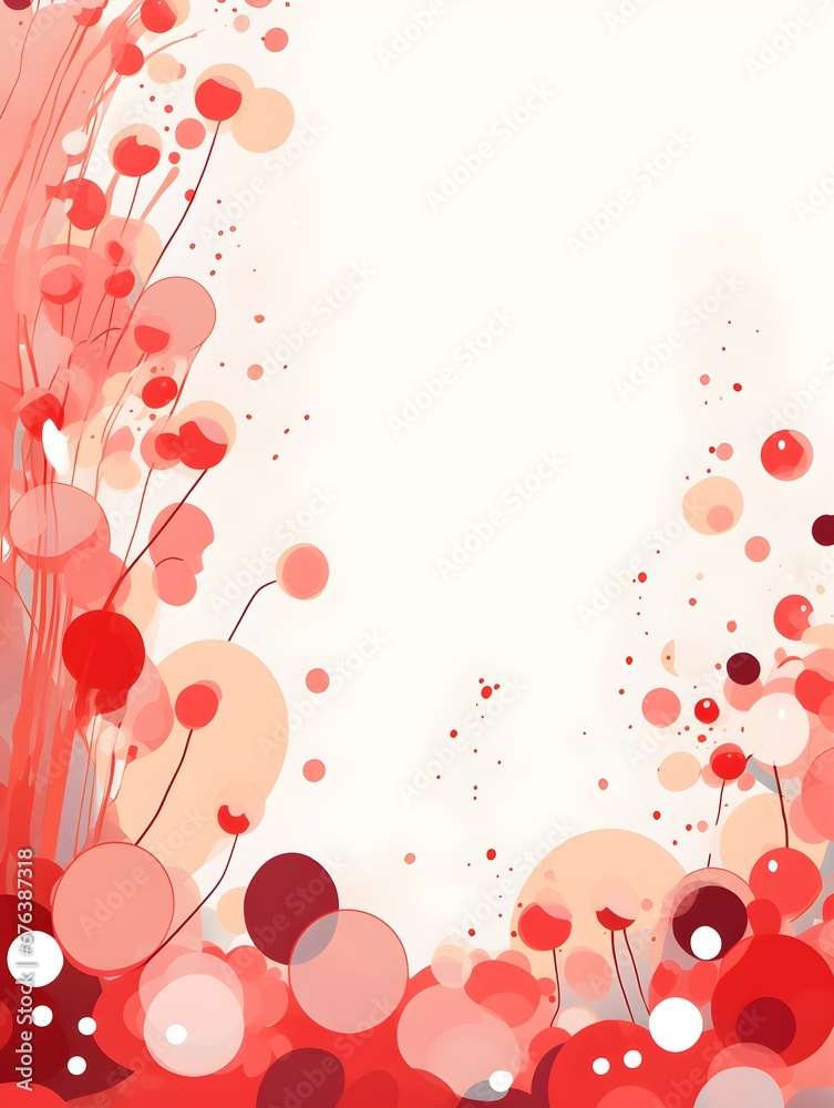 Abstract Ruby ornate background. Invitation and celebration card.
